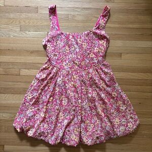 Band Of The Free‎ Floral Mini Corsets Bubble Pink Yellow Size M Ditsy Dress